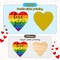 2 Pieces Rainbow Pride Sign Everyone is Welcome Here Sign Love is Love Wood Hanging Decoration Double Sided Printing Wall Door Window Decor for Rainbow Pride Party